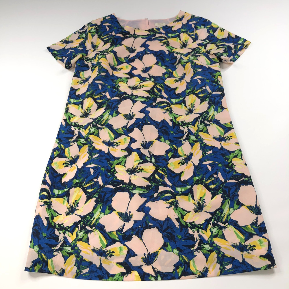 J.Crew Factory 4 Shift Women's Above Knee Dress All Over Print Floral